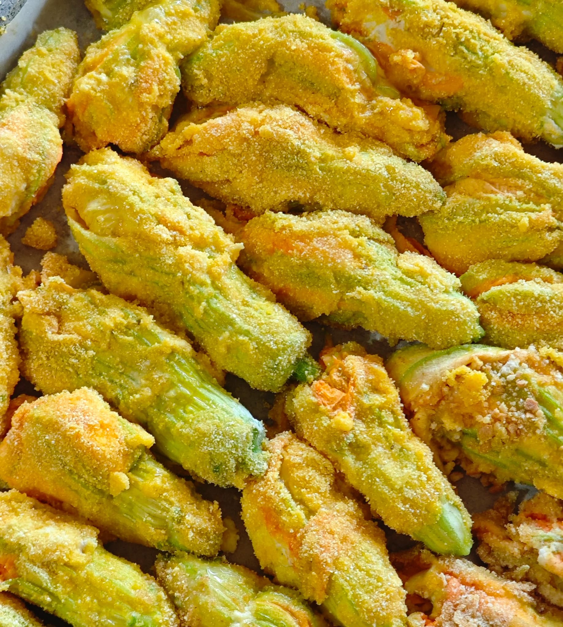 Fiori di Zucca ripieni e gluten free🌽 — Passo 4