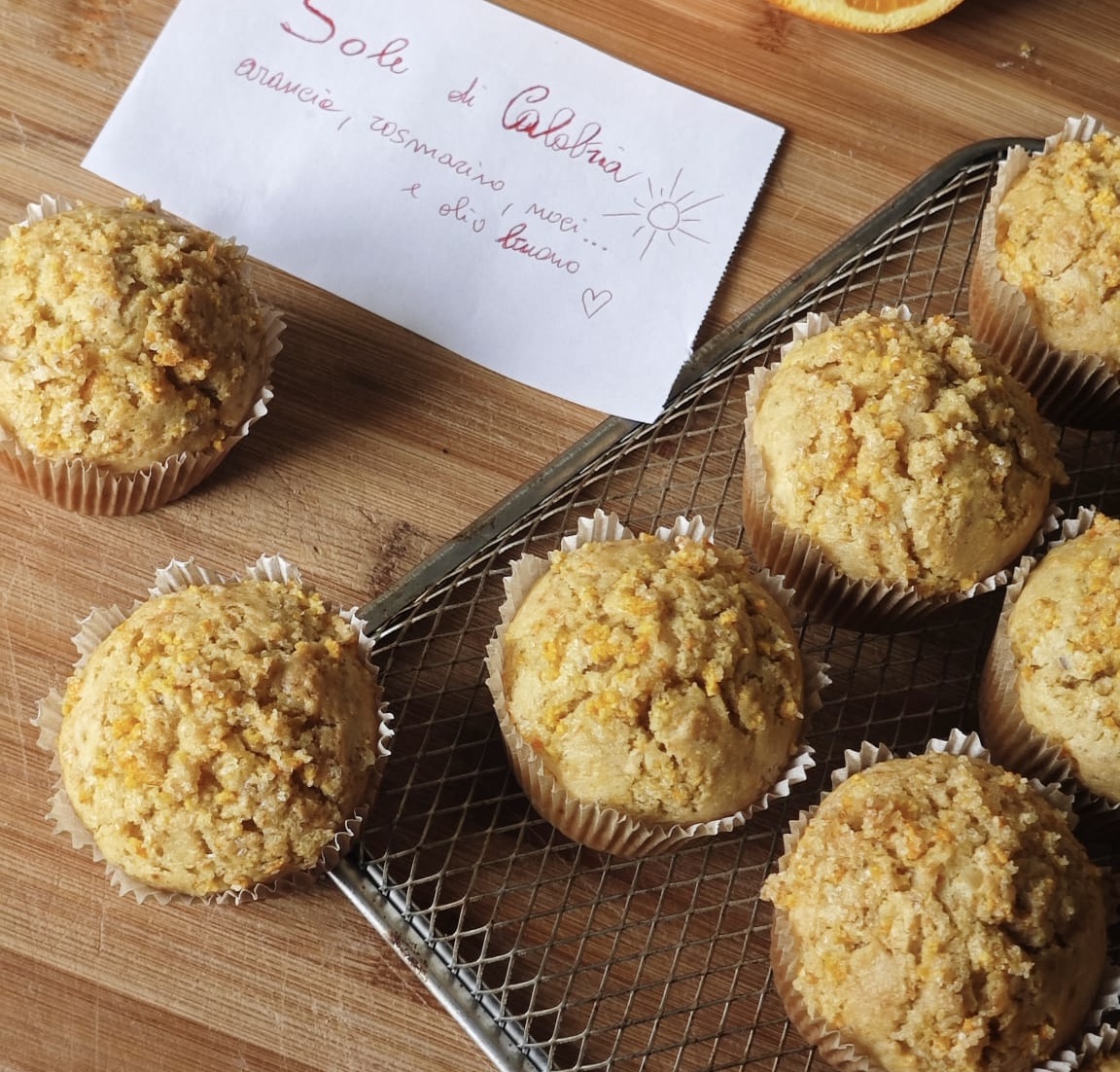 Muffin Arancia, Noci e Rosmarino — Passo 4