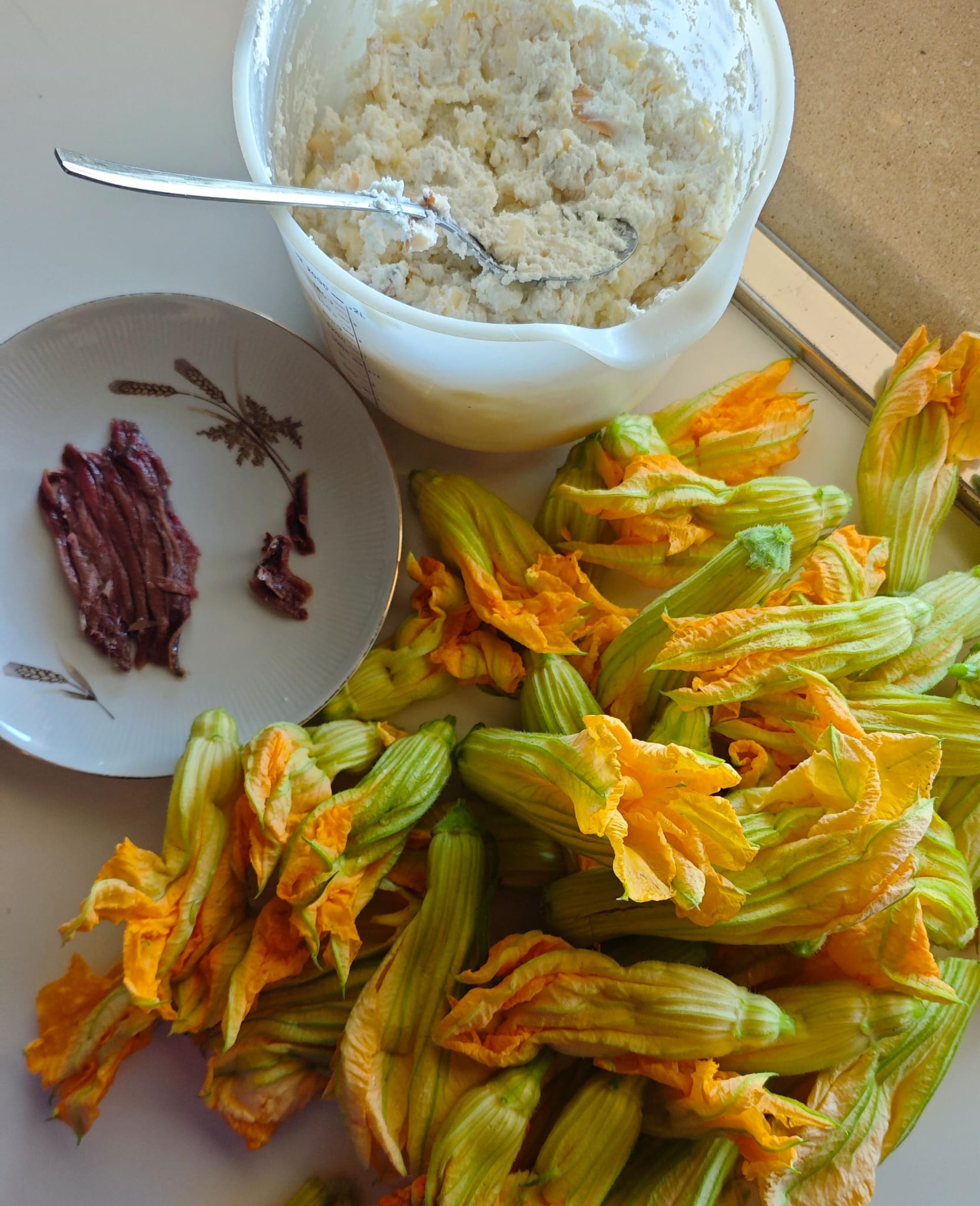Fiori di Zucca ripieni e gluten free🌽 — Passo 2